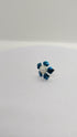 Pure Silver Blue Color Flowers Pack of 5 Pcs Total 11g
